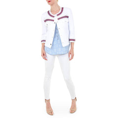 Rebecca Minkoff White Denim Andres Jacket
