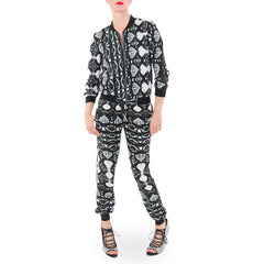 Walter Baker Reptile Print Bomber Jacket and Track Pants