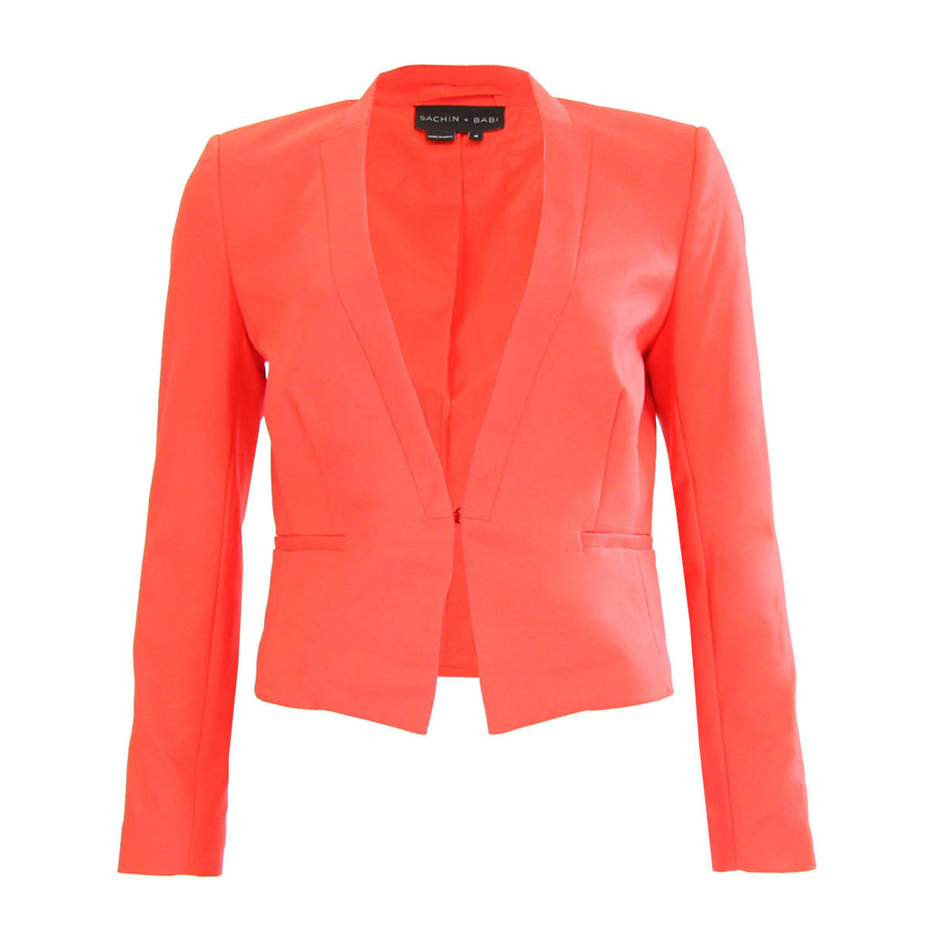 sachin + babi mandarin red cropped blazer