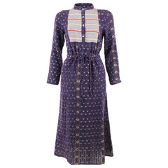 Ace and Jig Folk Midi Dress in Royal Print