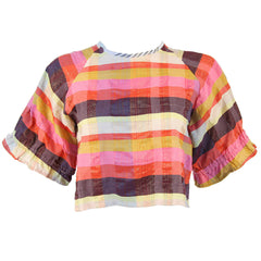 Ace and Jig Patio Crop Top in Spectrum Plaid