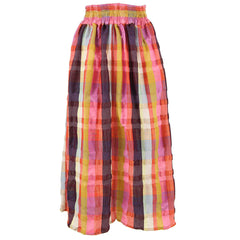 Ace and Jig Midi Skirt in Spectrum Plaid