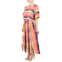 Ace and Jig Plaid Crop Top and Midi Skirt