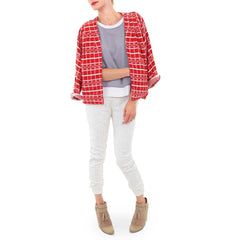 Ace and Jig Red and White Cardigan
