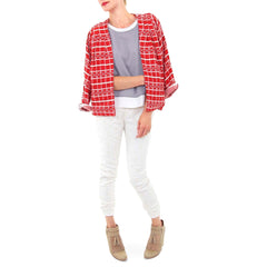 Ace and Jig Red and White Cardigan