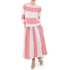 Ace and Jig Red and White Big Top Circle Skirt