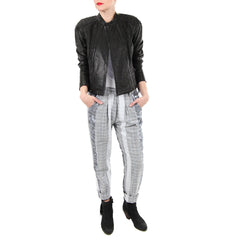 Rachel Roy Black Leather Moto Jacket