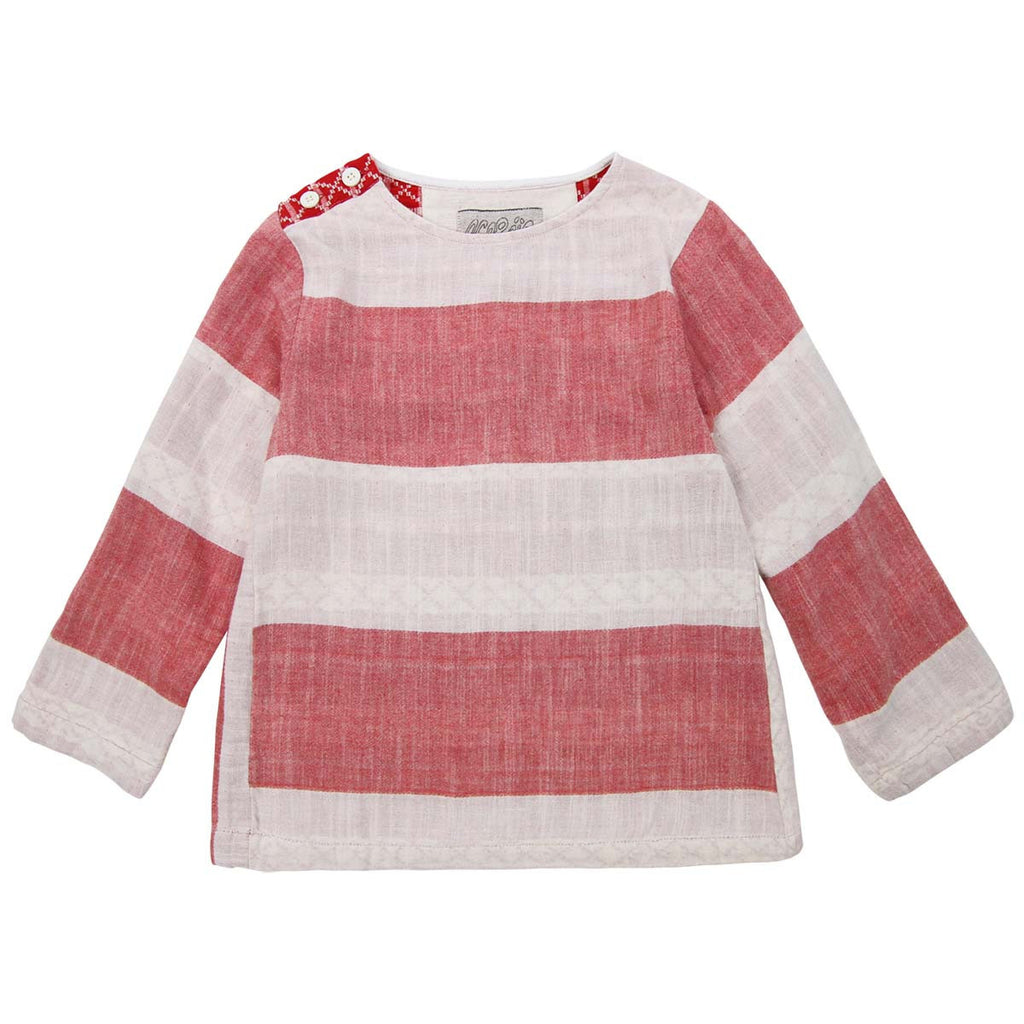 Ace and Jig Red and White Big Top Mom Crop