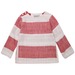 Ace and Jig Red and White Big Top Mom Crop