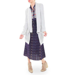 Ace and Jig Folk Midi Dress in Royal Print
