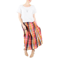 Ace and Jig Spectrum Plaid Midi Skirt