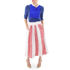 Ace and Jig Red and White Big Top Circle Skirt