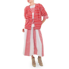 Ace and Jig Red and White Big Top Circle Skirt