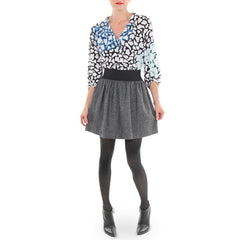 Corey Black Tweed Elastic Waist Skirt