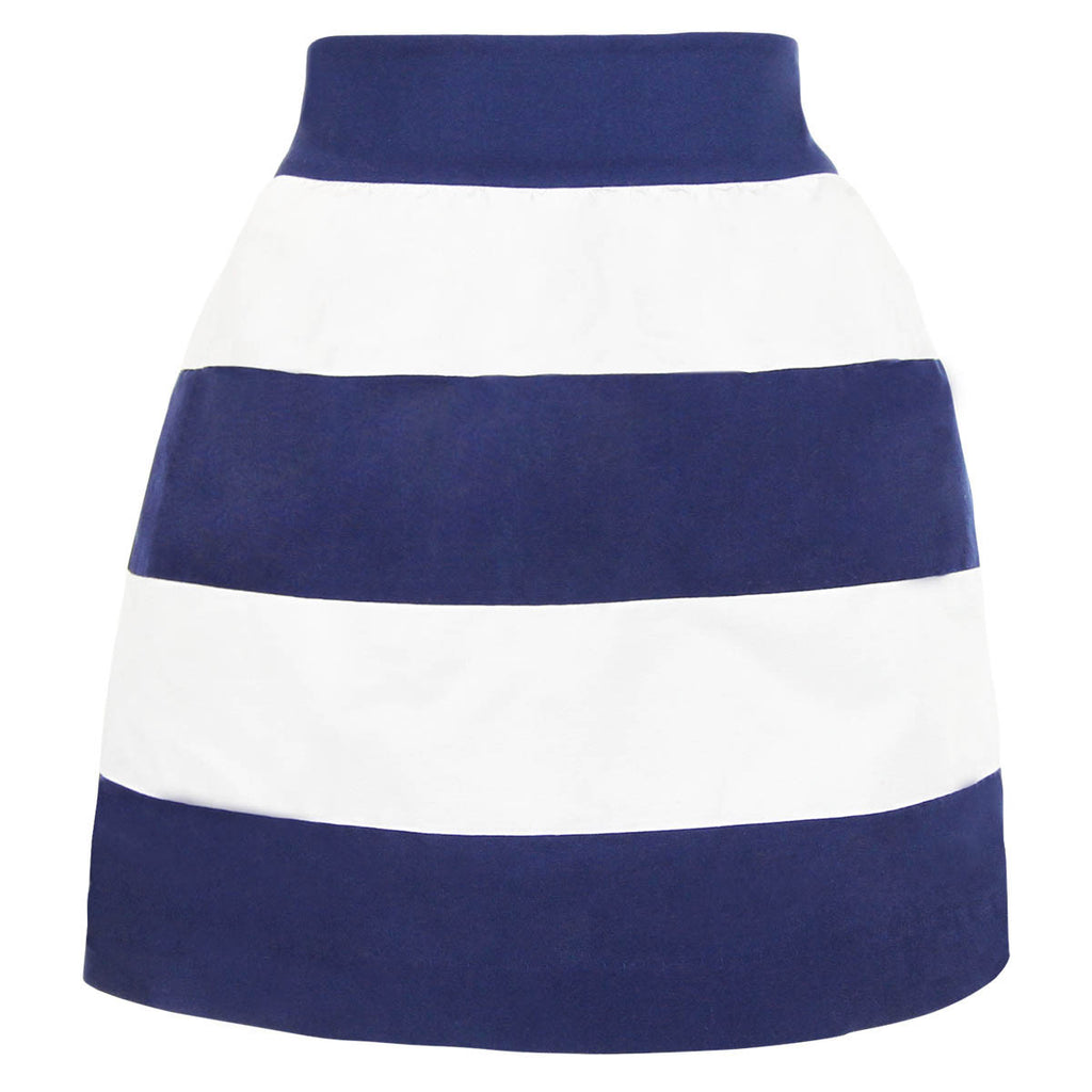 Annie Griffin Navy and White Stripe Party Skirt