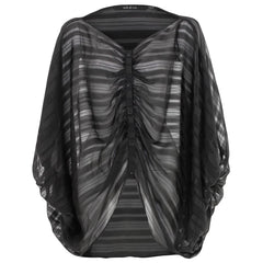 Black Sheer Poncho Style Top