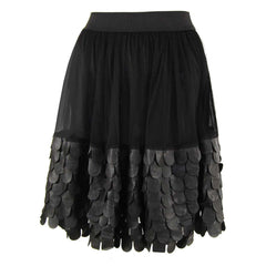 Ark and Co Mesh Elastic Waist Skirt with Laser Cut Details