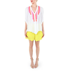 Hunter Bell Yellow Silk Shorts