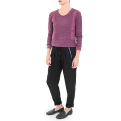 Aryn K Cropped Pink Sweatshirt