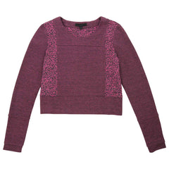 Aryn K Cropped Pink Sweatshirt