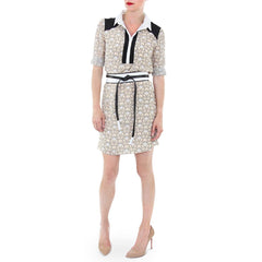 Aryn K Printed Shirtdress with Theon Belt