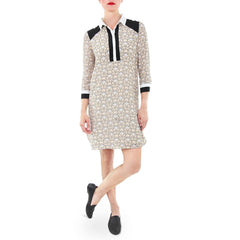Aryn K Printed Shirtdress Yosi Samra Loafers