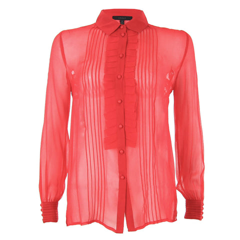 Sheer Blouse with Lace Back Detail