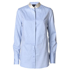 By Malene Birger Loriana Tunic Blue Button Down Shirt