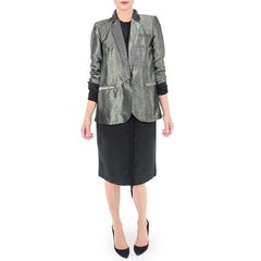 By Malene Birger Black Dress with Gold Blazer