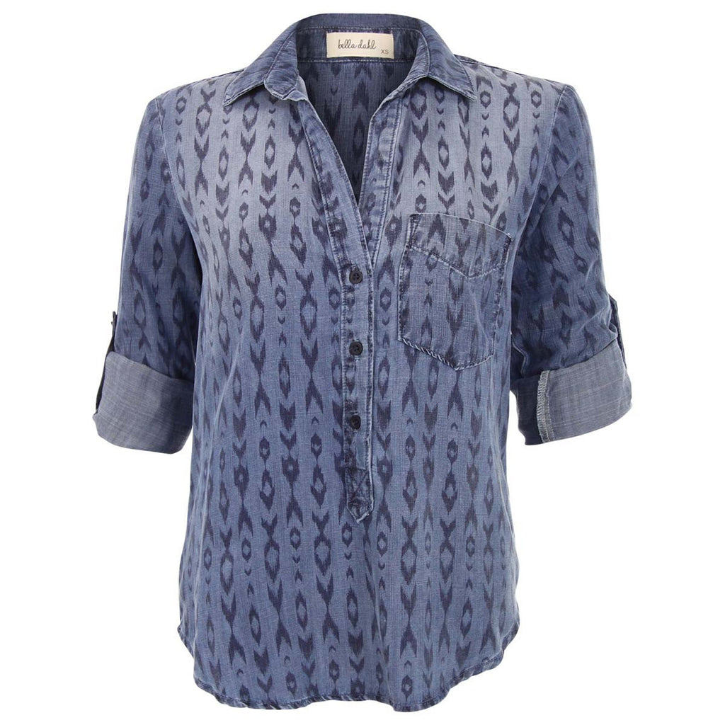 Bella Dahl Aztec Print Button Down Shirt