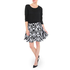 Sachin and Babi Black and White Knit Edge Skirt