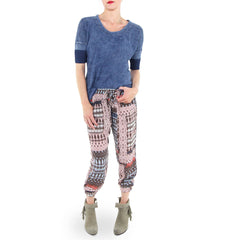 Bella Dahl T-Shirt with the Odells Printed Silk Pants