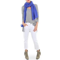 White and Warren Blue Cashmere Scarf