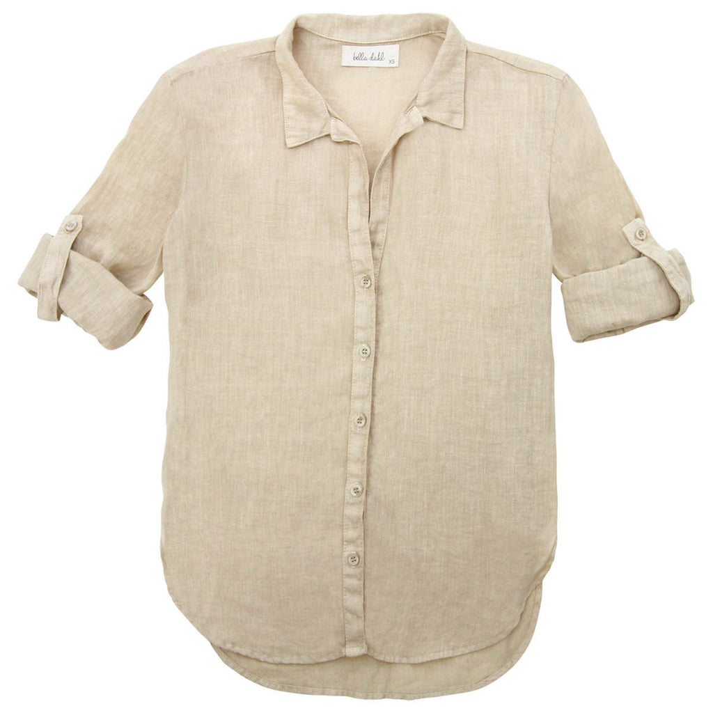 Bella Dahl Tan Linen Shirt