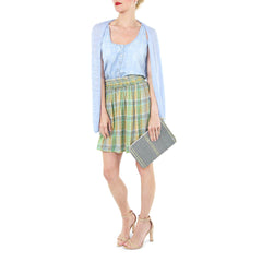 White and Warren Chambray Cardigan Ace and Jig Skirt