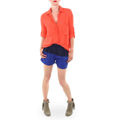 Bella Dahl Tiger Lily Shirt with Color Block Shorts