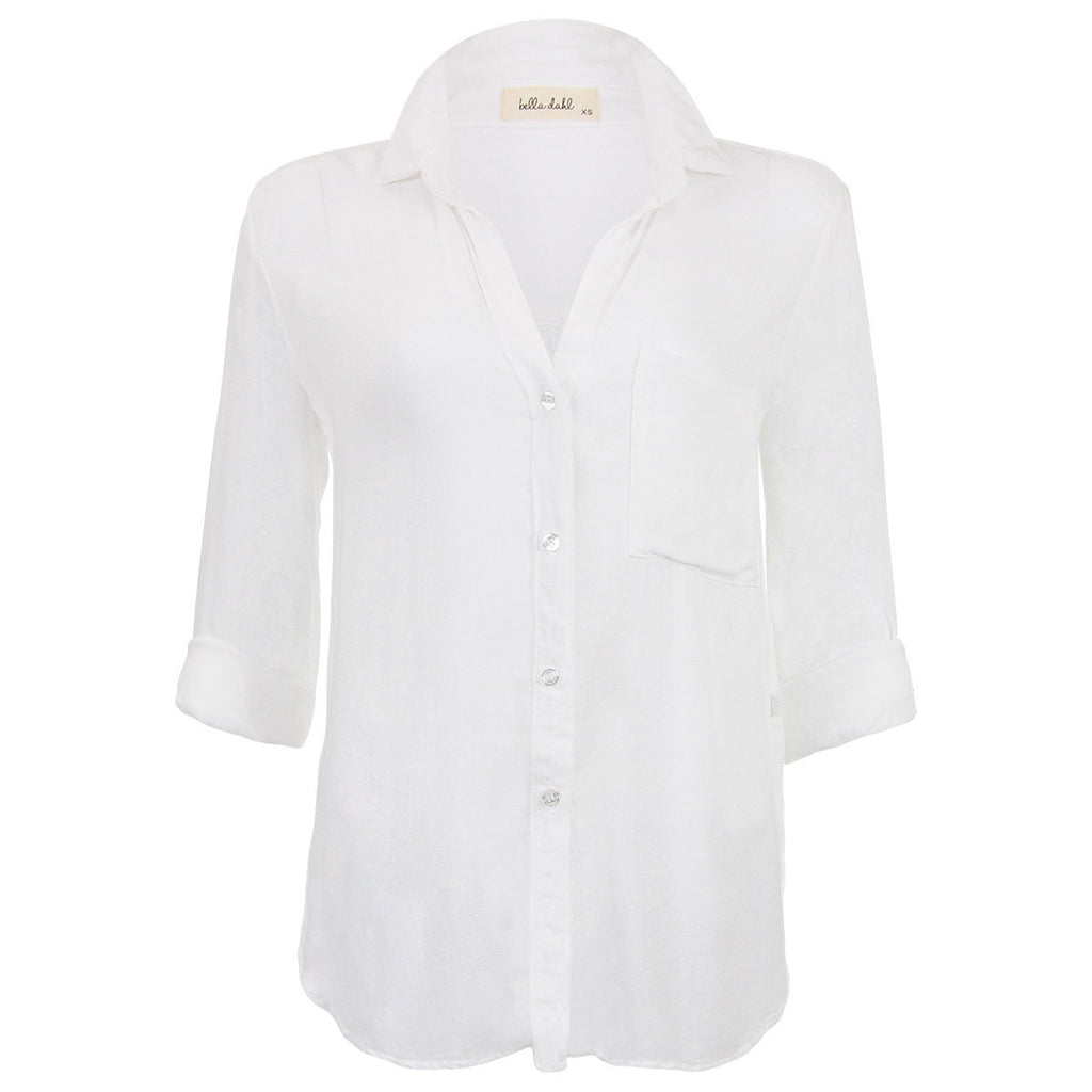 Shirt Tail Button Down Blouse