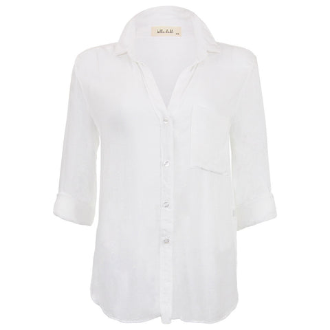 Shirt Tail Button Down Blouse