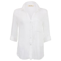 Shirt Tail Button Down Blouse