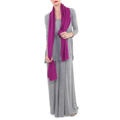 White and Warren Plum Cashmere Scarf