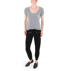 Bella Dahl Grey T-Shirt with David Lerner Track Pants