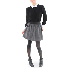 Corey Black and White Wrap Blouse