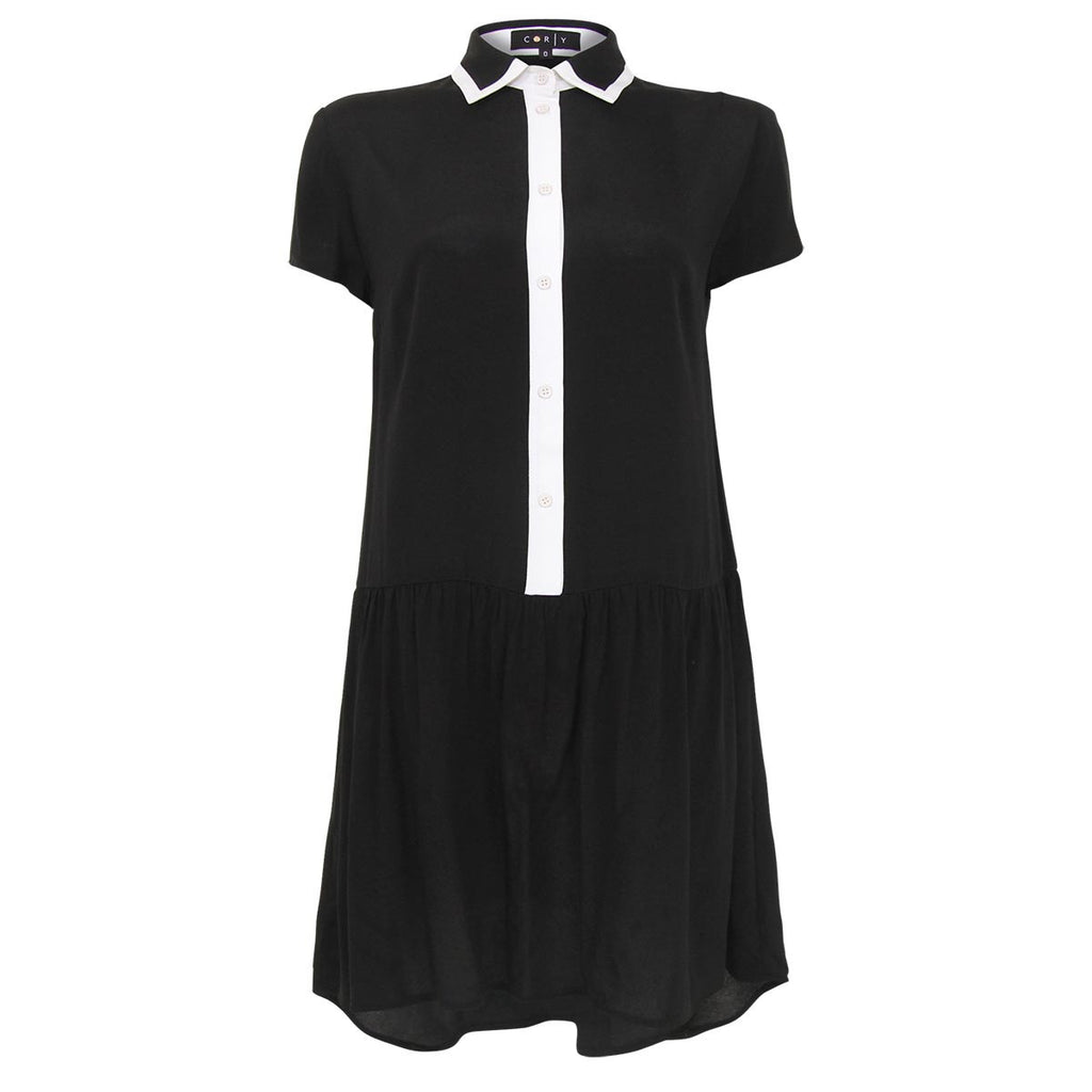 Corey Black and White Drop Waist Dress