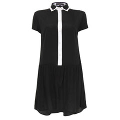 Corey Black and White Drop Waist Dress