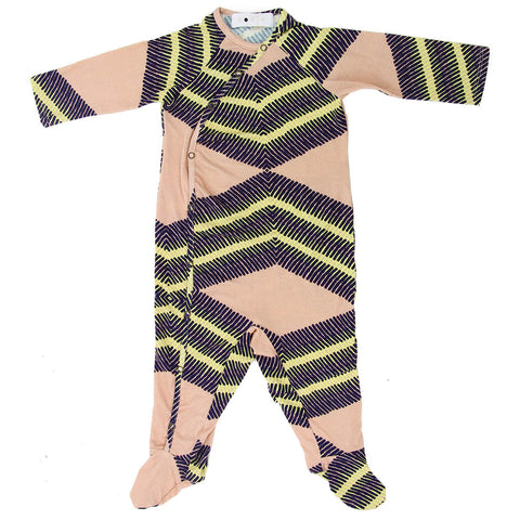 Baby Jumpsuit in Sand (Pink) Print