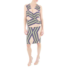 Corey Sand Print Jersey Top and Skirt