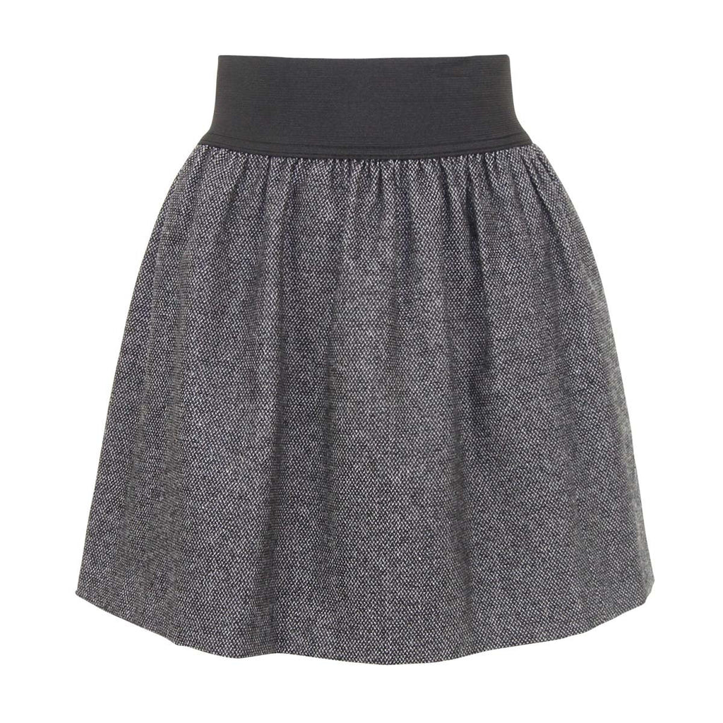 Corey Black Tweed Elastic Waist Skirt