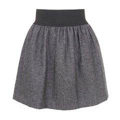 Corey Black Tweed Elastic Waist Skirt