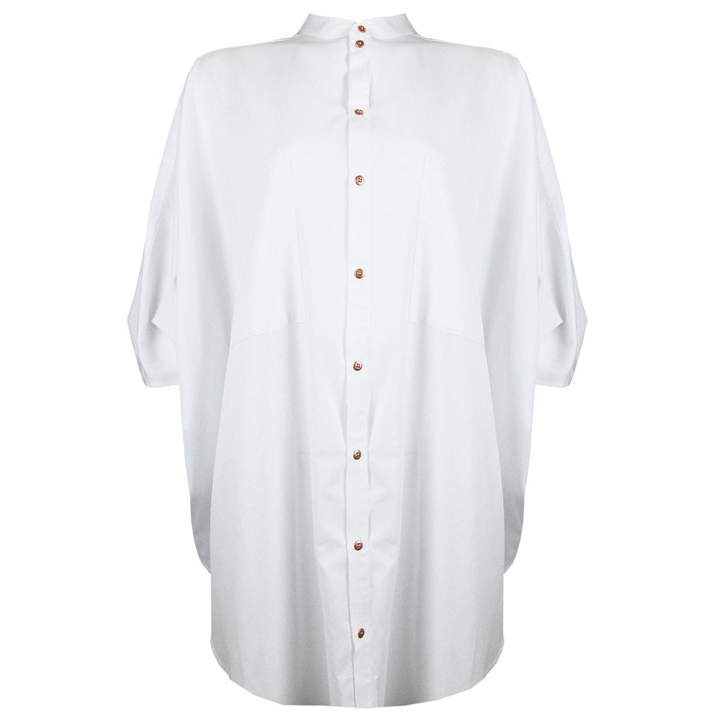 Tisdale Batwing Shirtdress in White