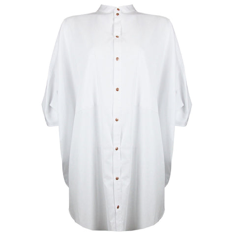 Tisdale Batwing Shirtdress in White